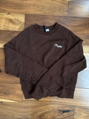Divided Women's Long Sleeve Crewneck in Dark Brown